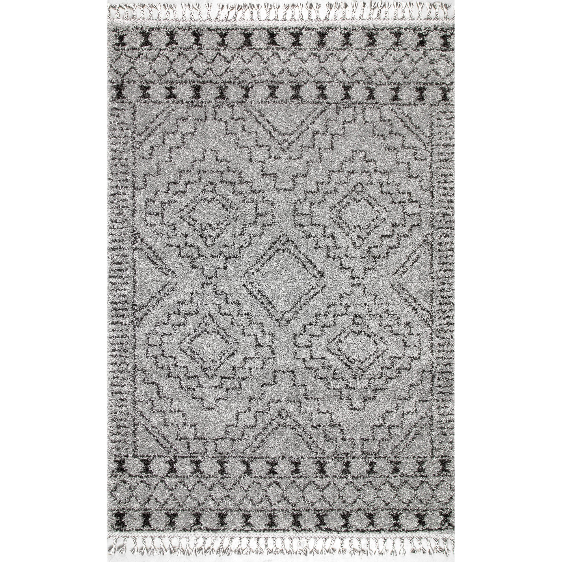 Nuloom Vasiliki Moroccan Nva1836C Gray Area Rug