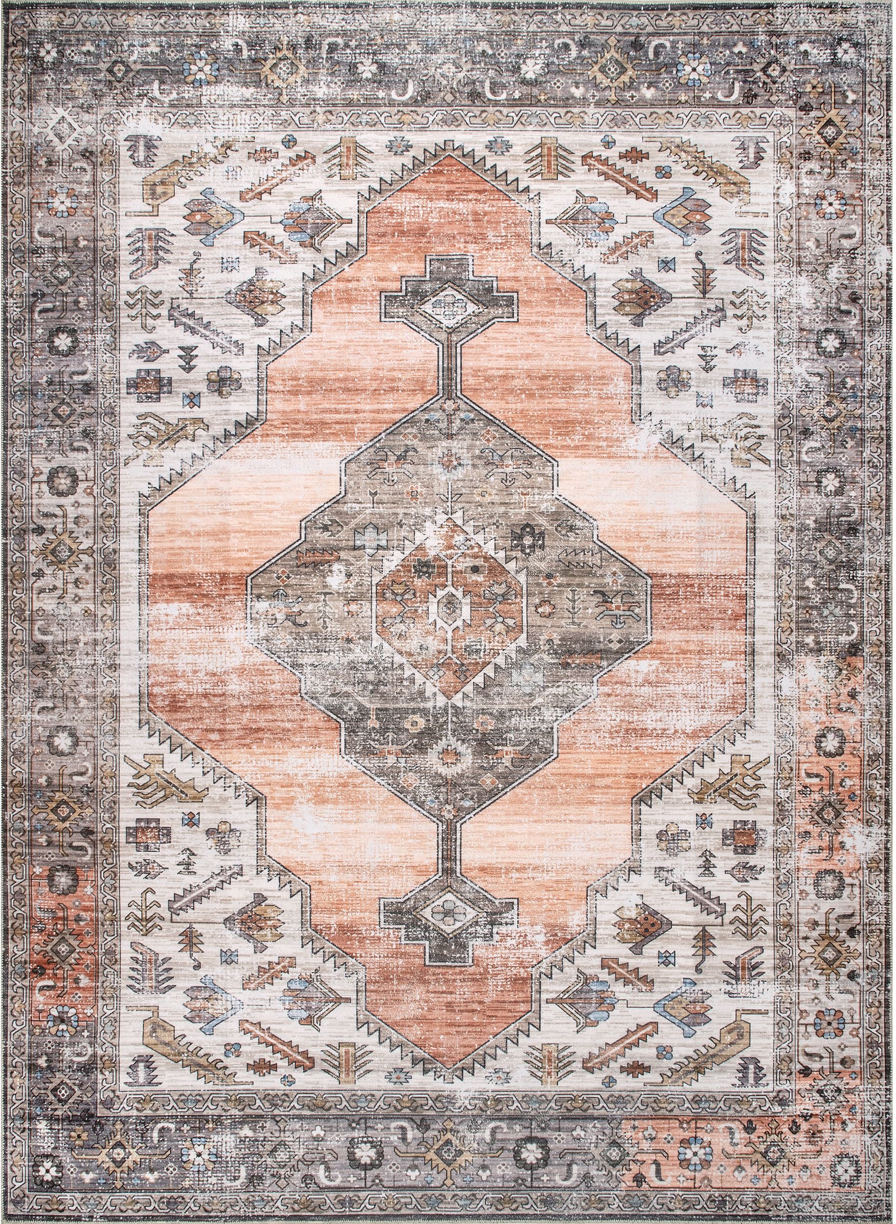 AreaRugs.com Wavaj Nwa1042C Peach Area Rug