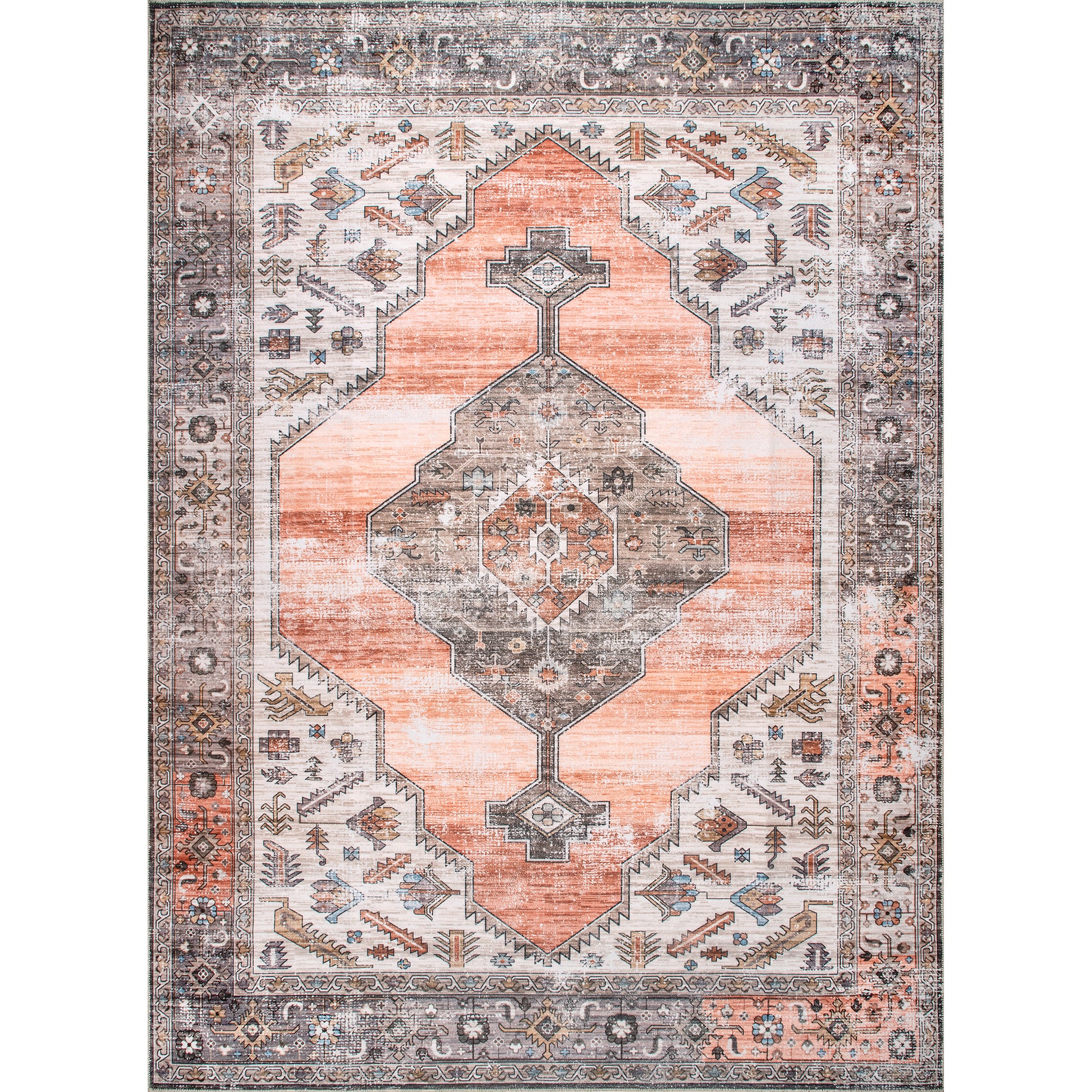 AreaRugs.com Wavaj Nwa1042C Peach Area Rug