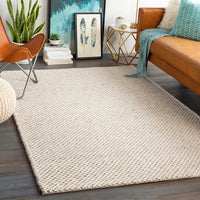 Surya Telluride Tel-2300 Dark Brown, Cream Area Rug