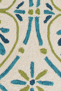 Chandra Terra Ter-35101 Green Damask Area Rug