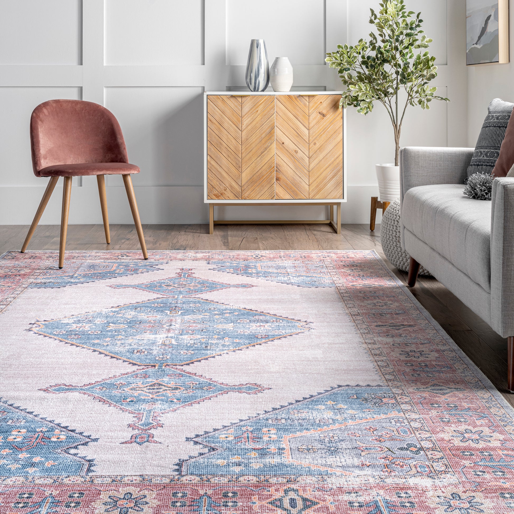 AreaRugs.com Wavaj Nwa1064A Blue Area Rug