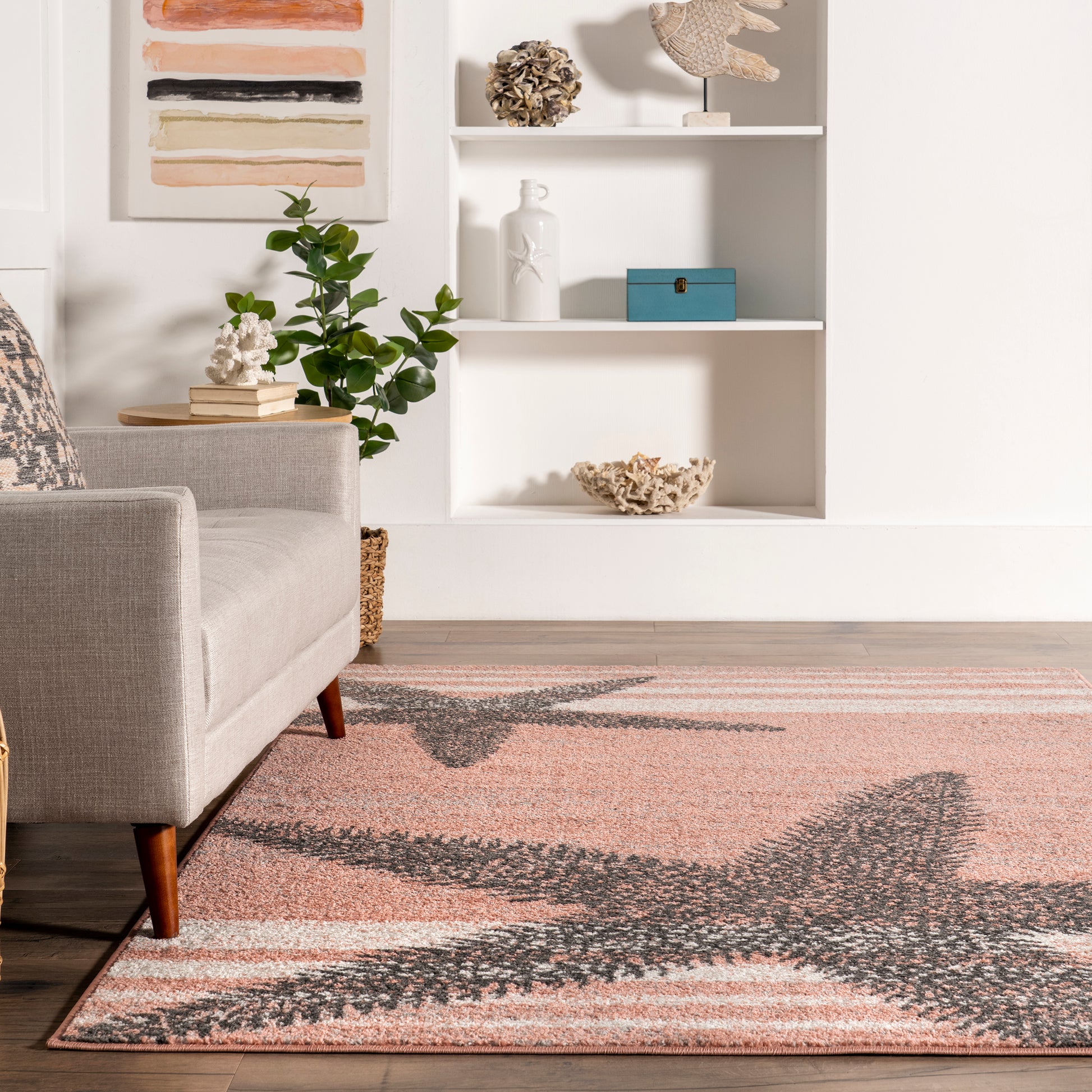 Nuloom Thomas Paul Starfish And Nth1560D Pink Area Rug