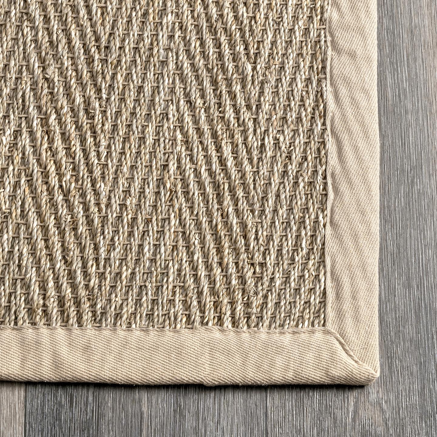 Nuloom Larnaca Seagrass Herringbone Nla2030D Natural Area Rug