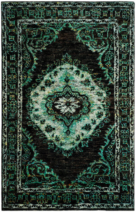 Safavieh Tangier Tgr602A Chocolate / Aqua Rugs.