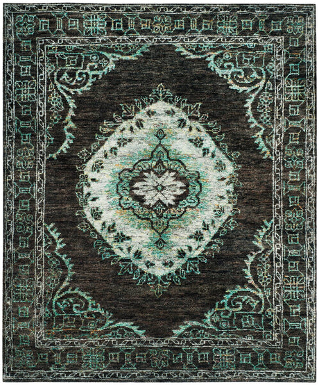 Safavieh Tangier Tgr602A Chocolate / Aqua Rugs.