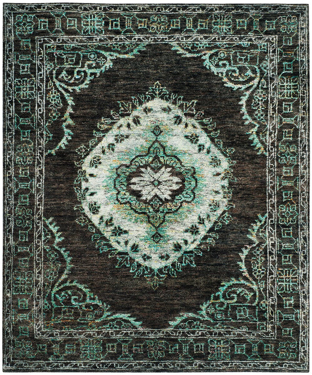 Safavieh Tangier Tgr602A Chocolate / Aqua Rugs.