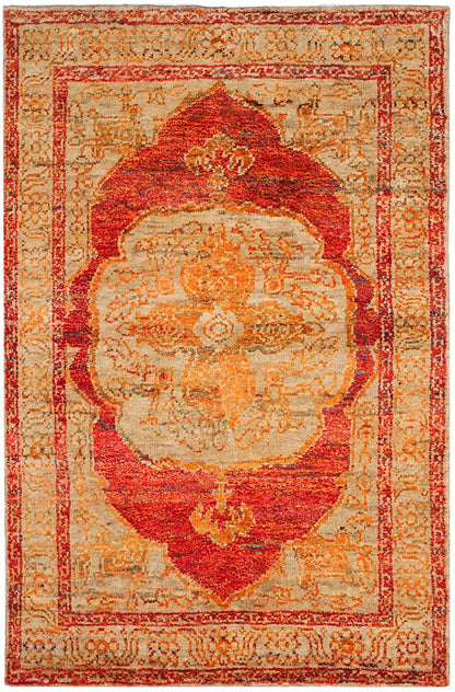 Safavieh Tangier Tgr603A Red Orange / Beige Vintage / Distressed Area Rug