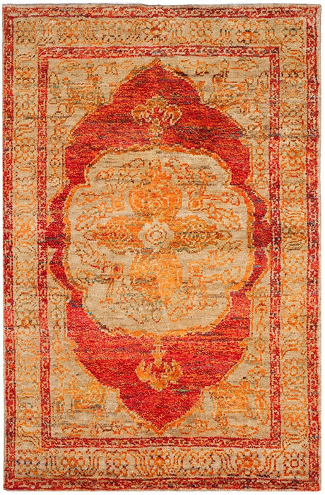 Safavieh Tangier Tgr603A Red Orange / Beige Rugs.