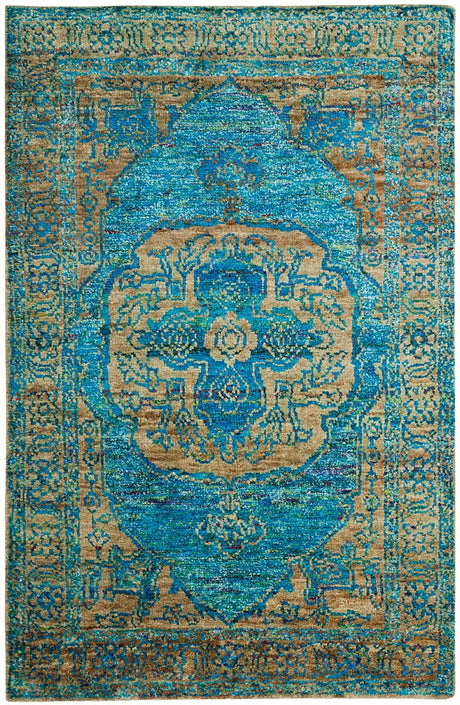 Safavieh Tangier Tgr603B Teal / Beige Rugs.