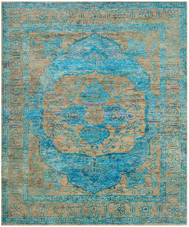 Safavieh Tangier Tgr603B Teal / Beige Rugs.