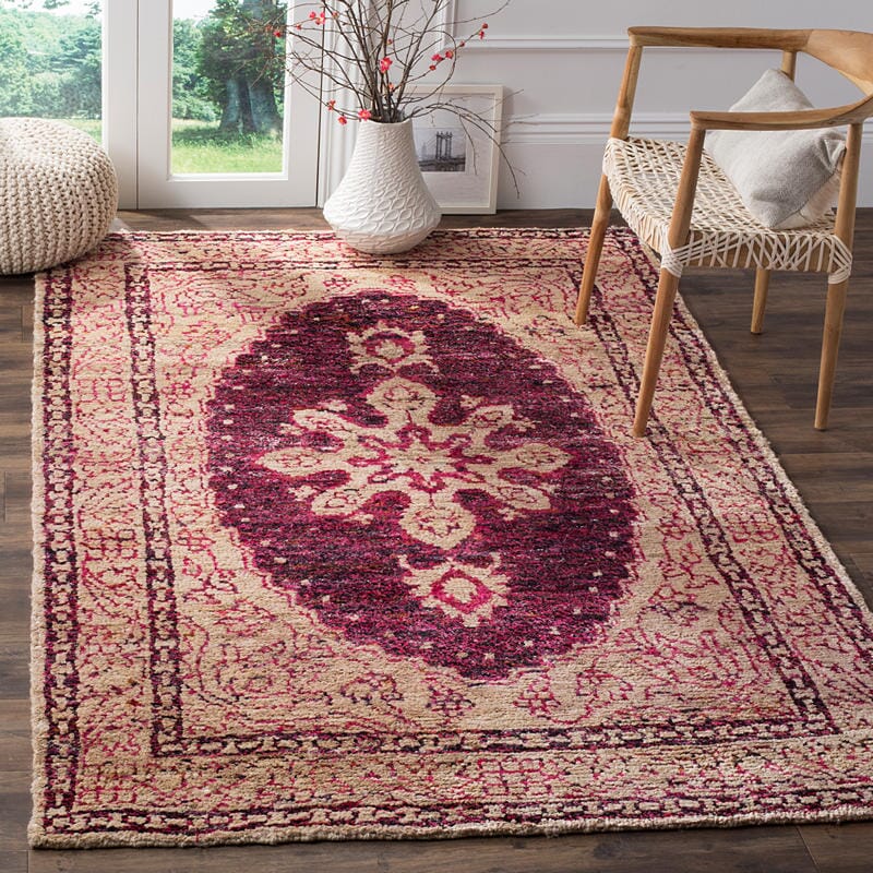 Safavieh Tangier Tgr604A Fuchsia / Beige Area Rug