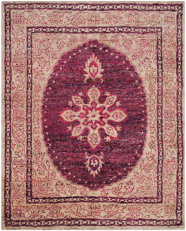 Safavieh Tangier Tgr604A Fuchsia / Beige Rugs.