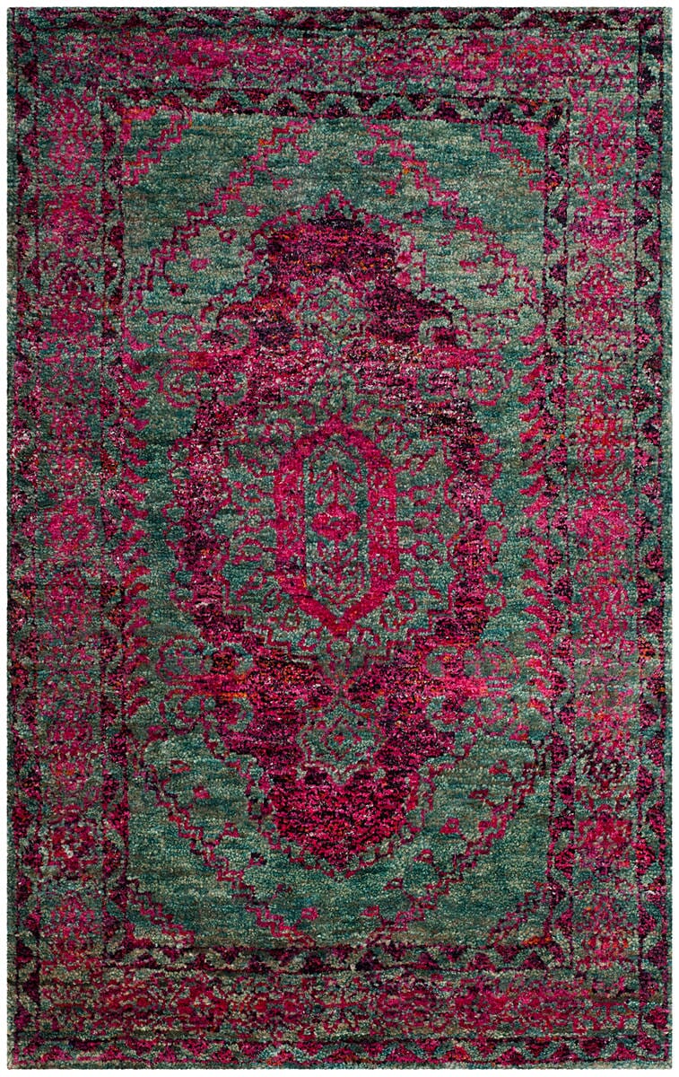 Safavieh Tangier Tgr605A Slate Blue / Fuchsia Rugs.