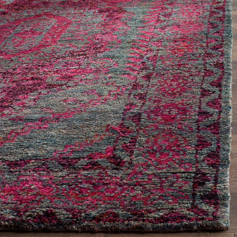 Safavieh Tangier Tgr605A Slate Blue / Fuchsia Rugs.