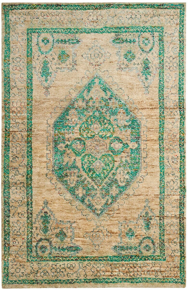 Safavieh Tangier Tgr606A Beige / Emerald Rugs.