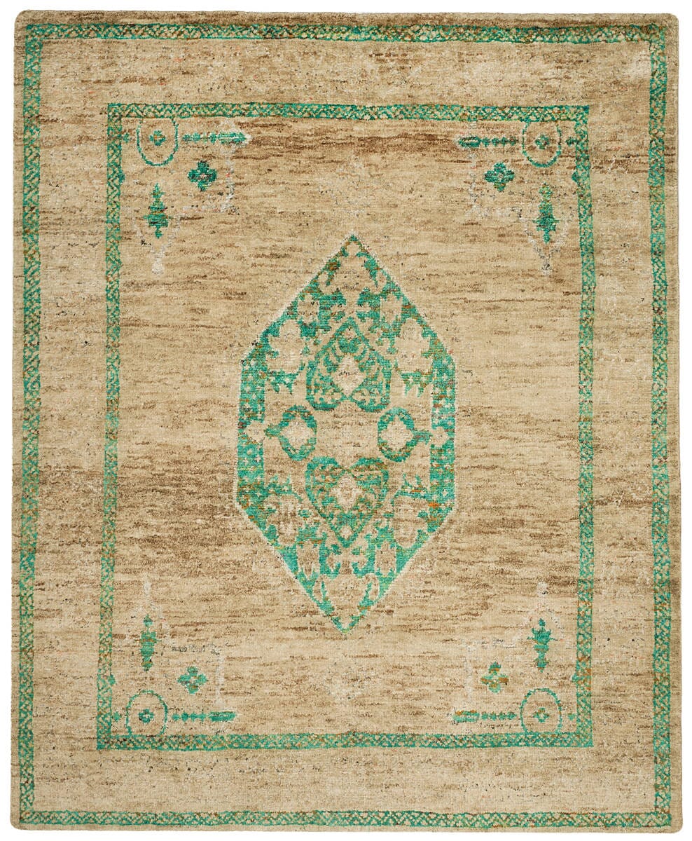 Safavieh Tangier Tgr606A Beige / Emerald Area Rug