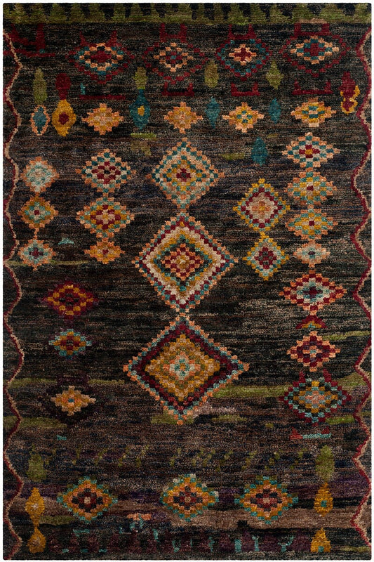 Safavieh Tangier Tgr652B Black Southwestern Area Rug