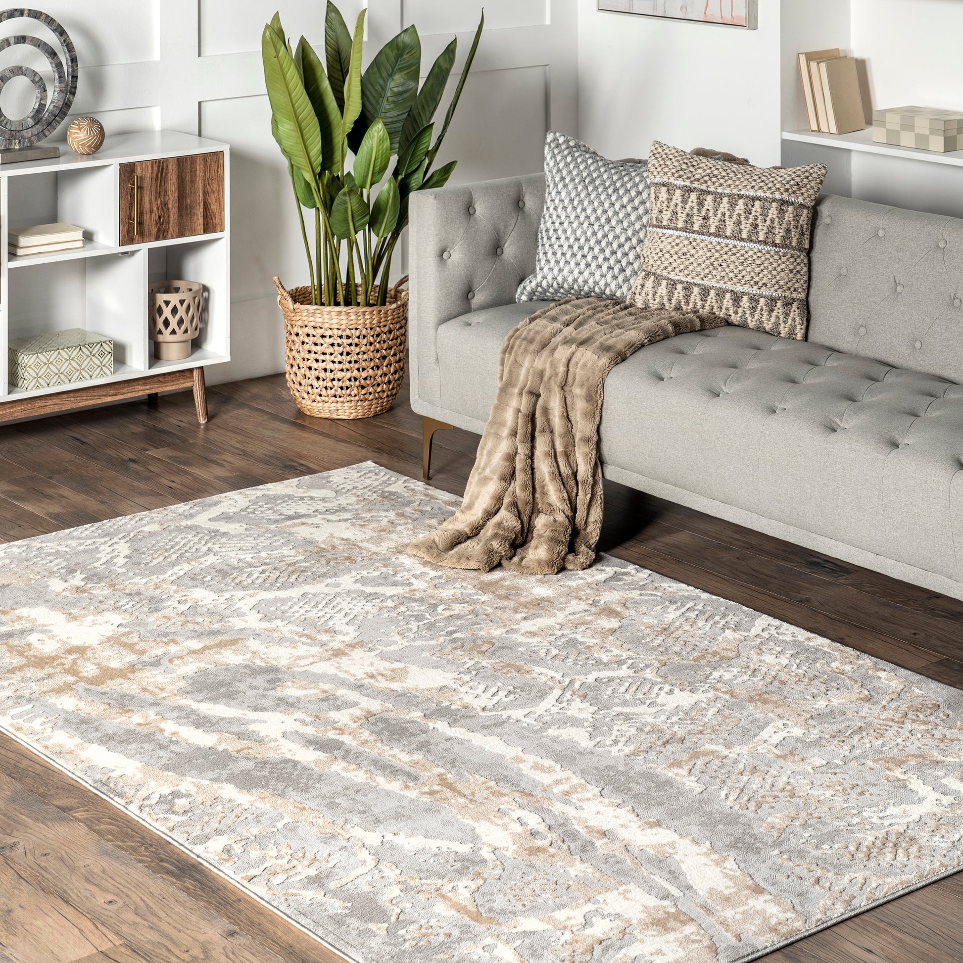 Nuloom Shirley Snake Print Nsh2481A Beige Area Rug