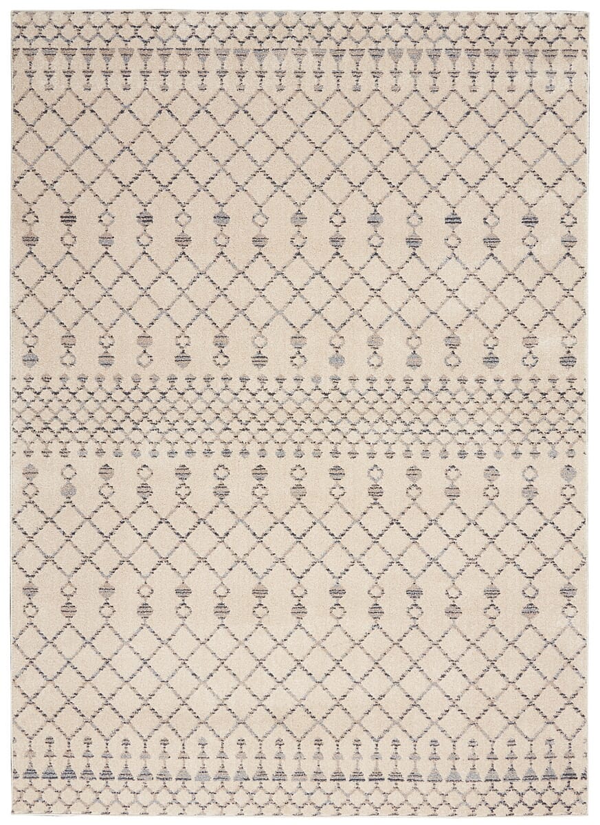 Nourison Palermo Pmr03 Beige / Grey Moroccan Area Rug