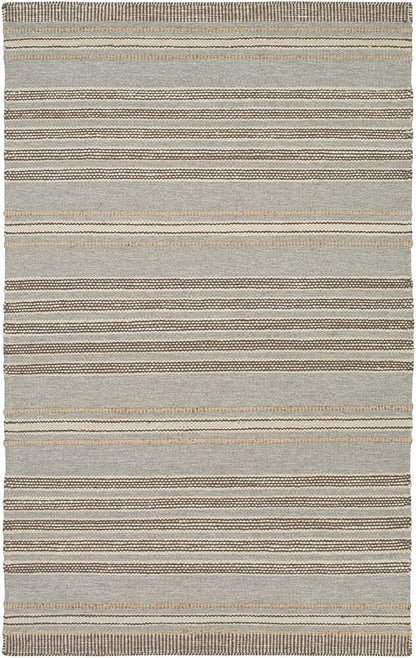 Surya Thebes Thb-1000 Taupe, Cream, Dark Brown, Wheat Striped Area Rug