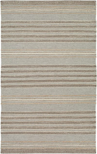 Surya Thebes Thb-1000 Taupe, Cream, Dark Brown, Wheat Striped Area Rug