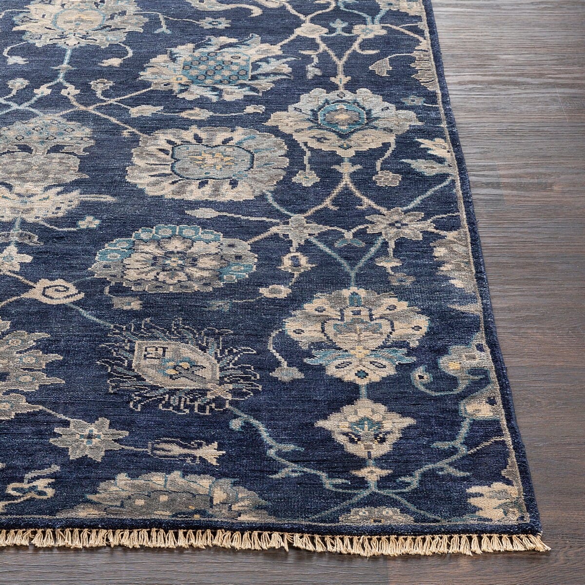 Surya Theodora Tho-3007 Navy, Taupe, Light Gray, Teal Area Rug