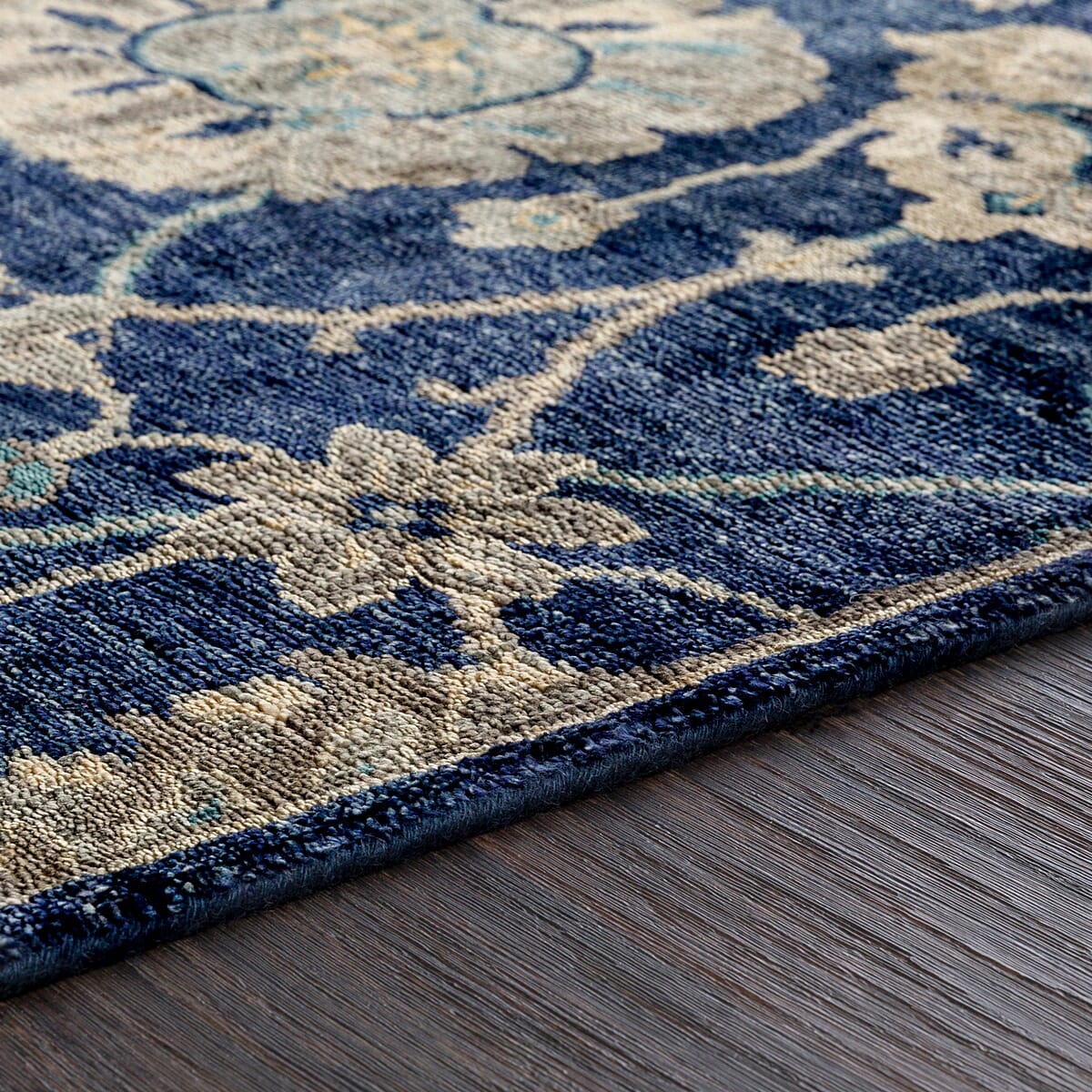 Surya Theodora Tho-3007 Navy, Taupe, Light Gray, Teal Area Rug