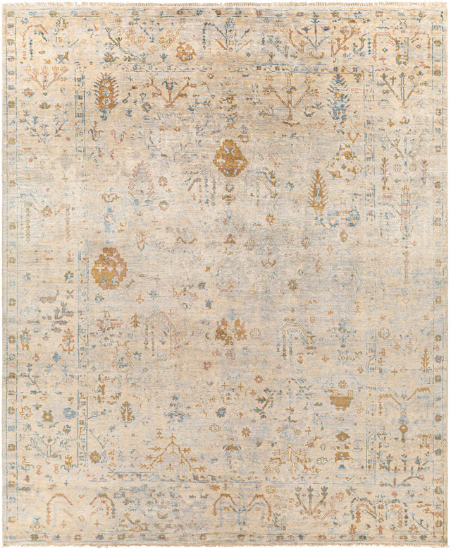 Surya Theodora Tho-3010 Mustard, Blue, Gray, Light Gray Rugs.