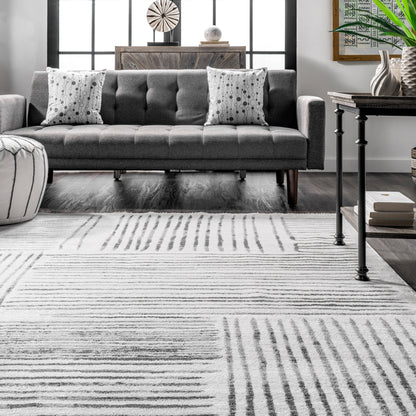 Nuloom Soraya Tiles Nso1700A Light Gray Area Rug