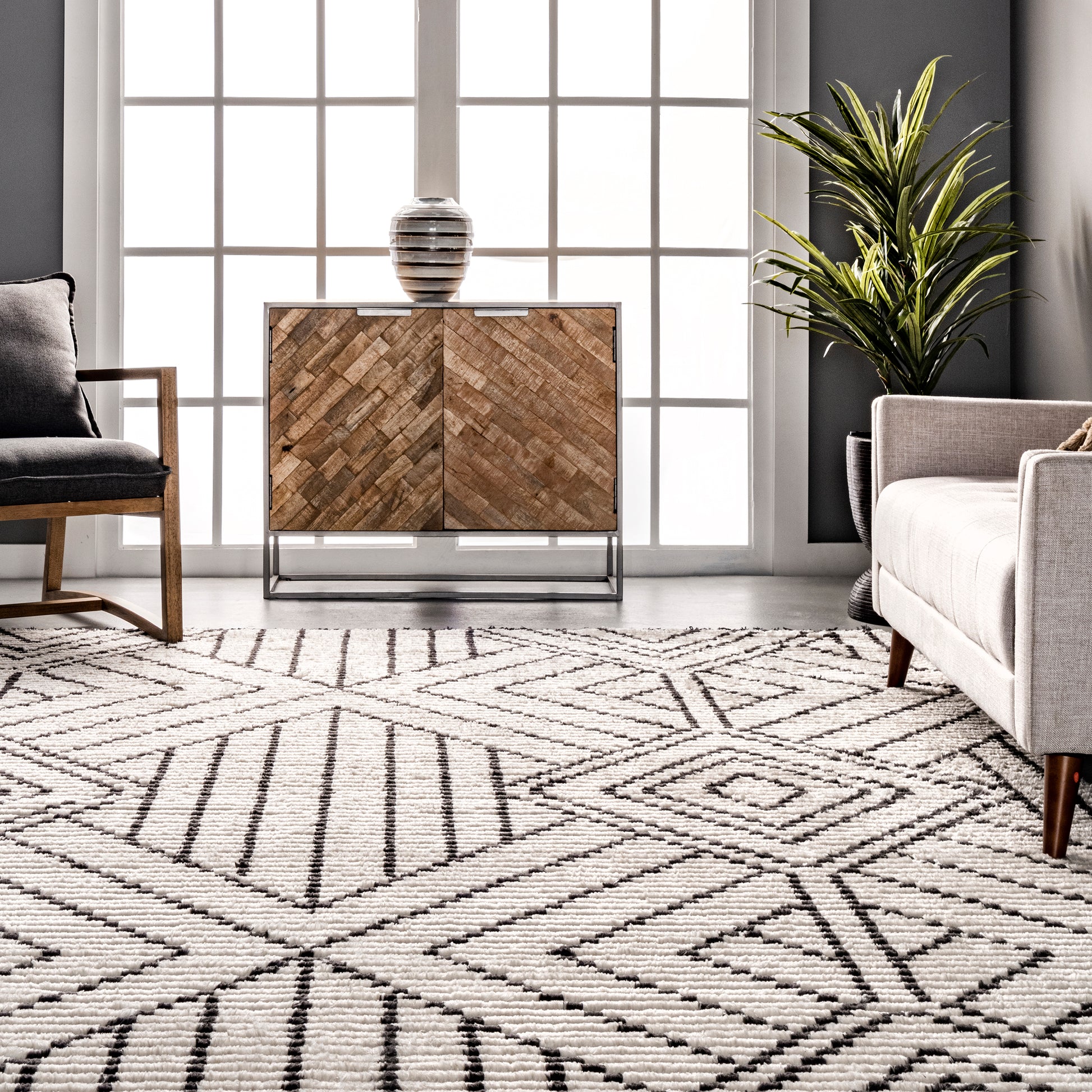 Nuloom Tatiana Diamond Nta1887A Beige Area Rug