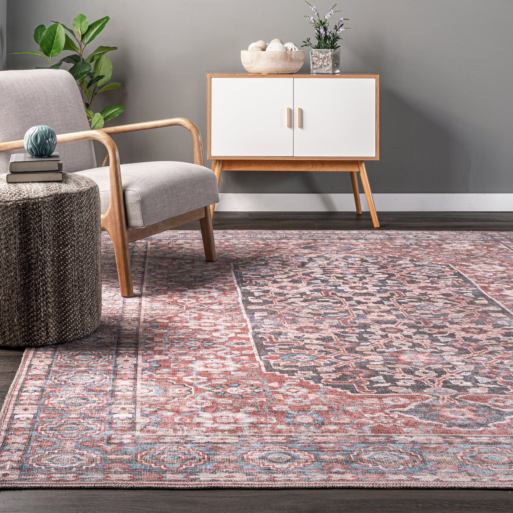 AreaRugs.com Wavaj Nwa1233B Rust Area Rug