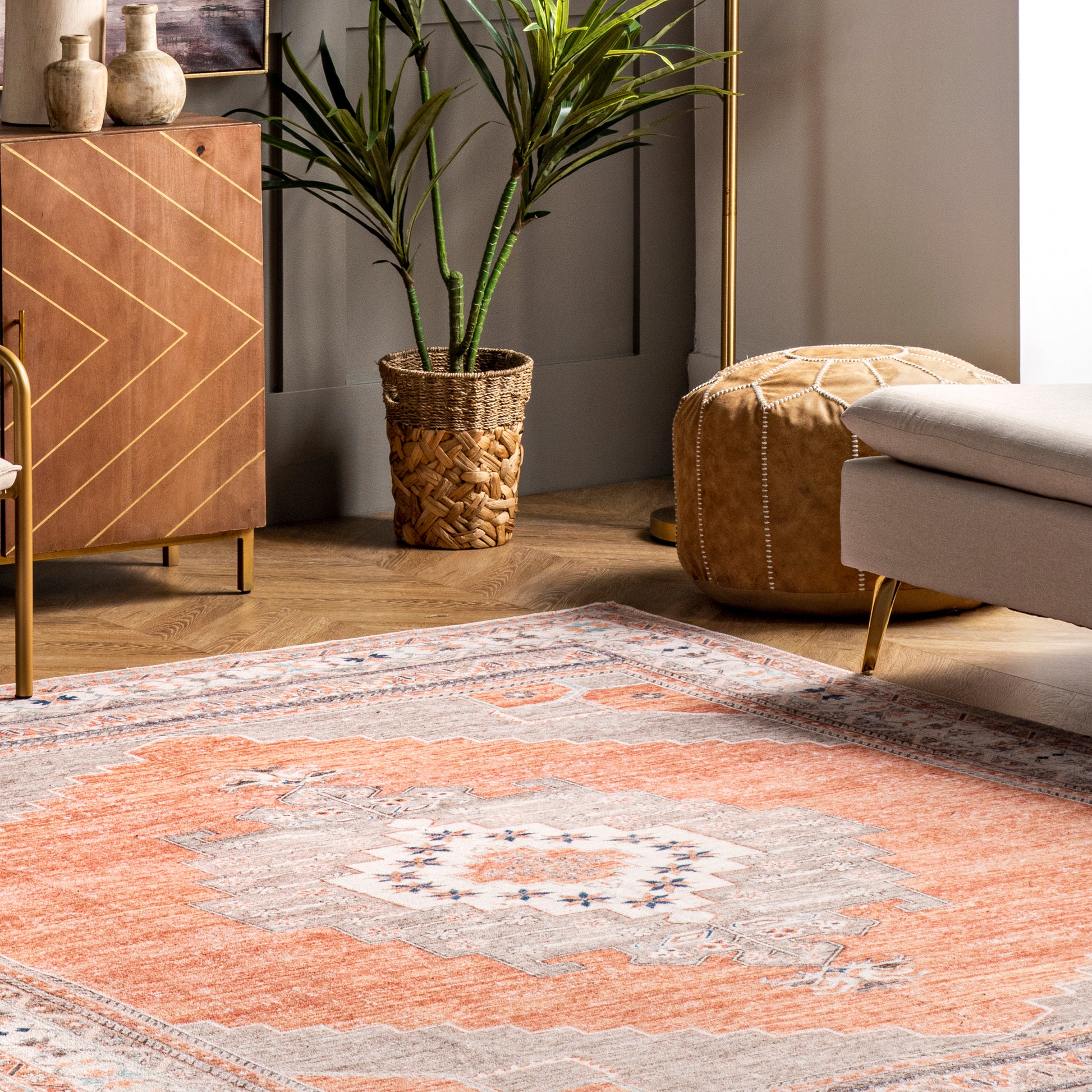 AreaRugs.com Wavaj Nwa1164A Rust Area Rug