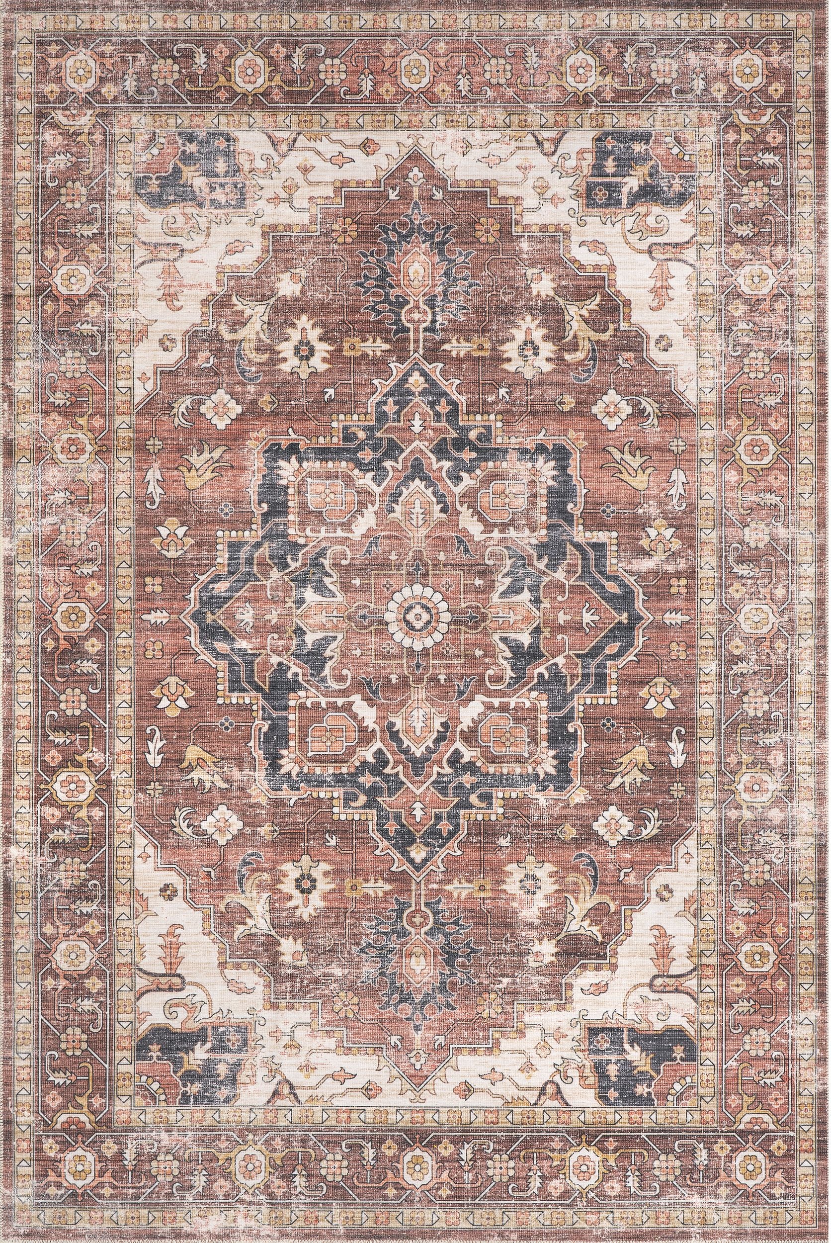 AreaRugs.com Wavaj Nwa1126A Red Area Rug