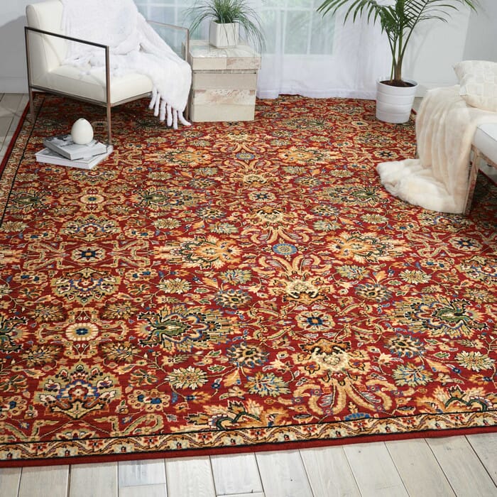 Nourison Timeless Tml17 Red Area Rug