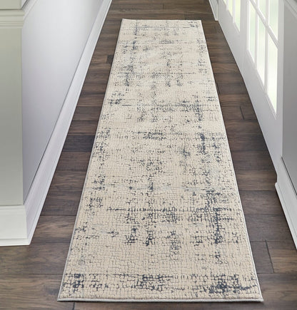 Nourison Rustic Textures Rus06 Ivory / Blue Organic / Abstract Area Rug
