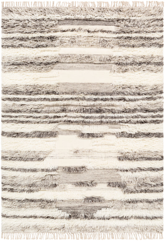 Surya Tulum Tmu-2301 Cream, Dark Brown, Light Gray Area Rug