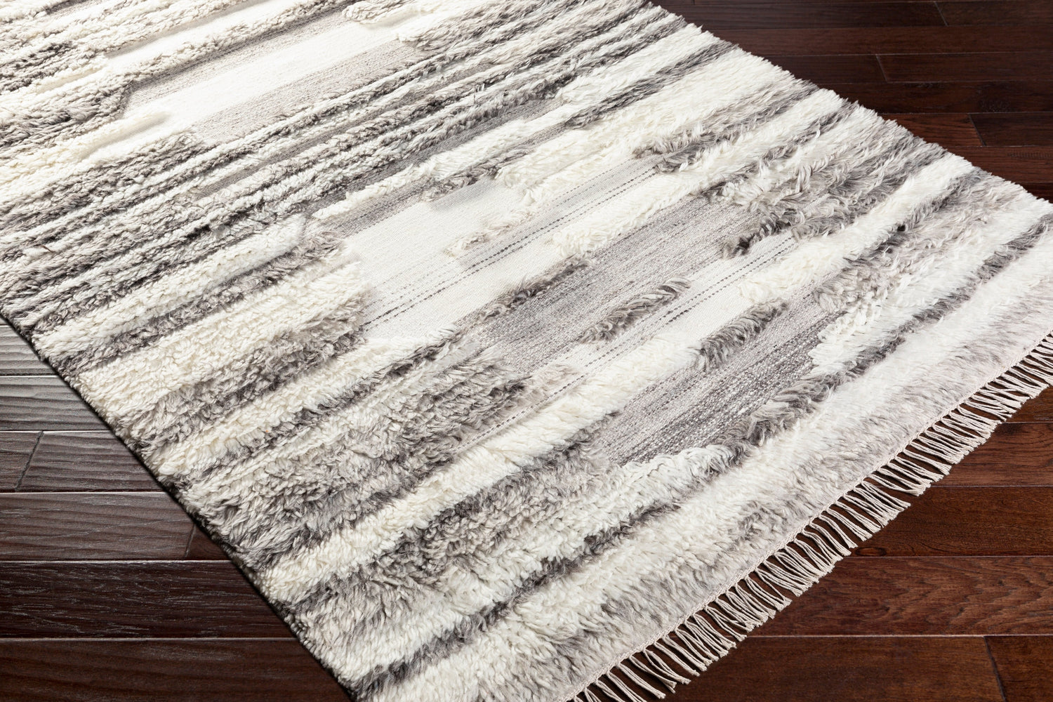 Surya Tulum Tmu-2301 Cream, Dark Brown, Light Gray Rugs.