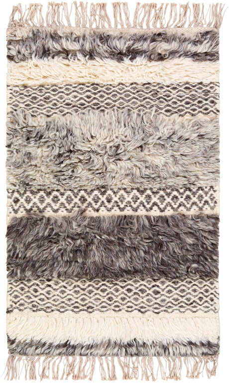 Surya Tulum Tmu-2302 Cream, Medium Gray, Taupe, Dark Brown Rugs.