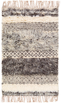 Surya Tulum Tmu-2302 Cream, Medium Gray, Taupe, Dark Brown Area Rug