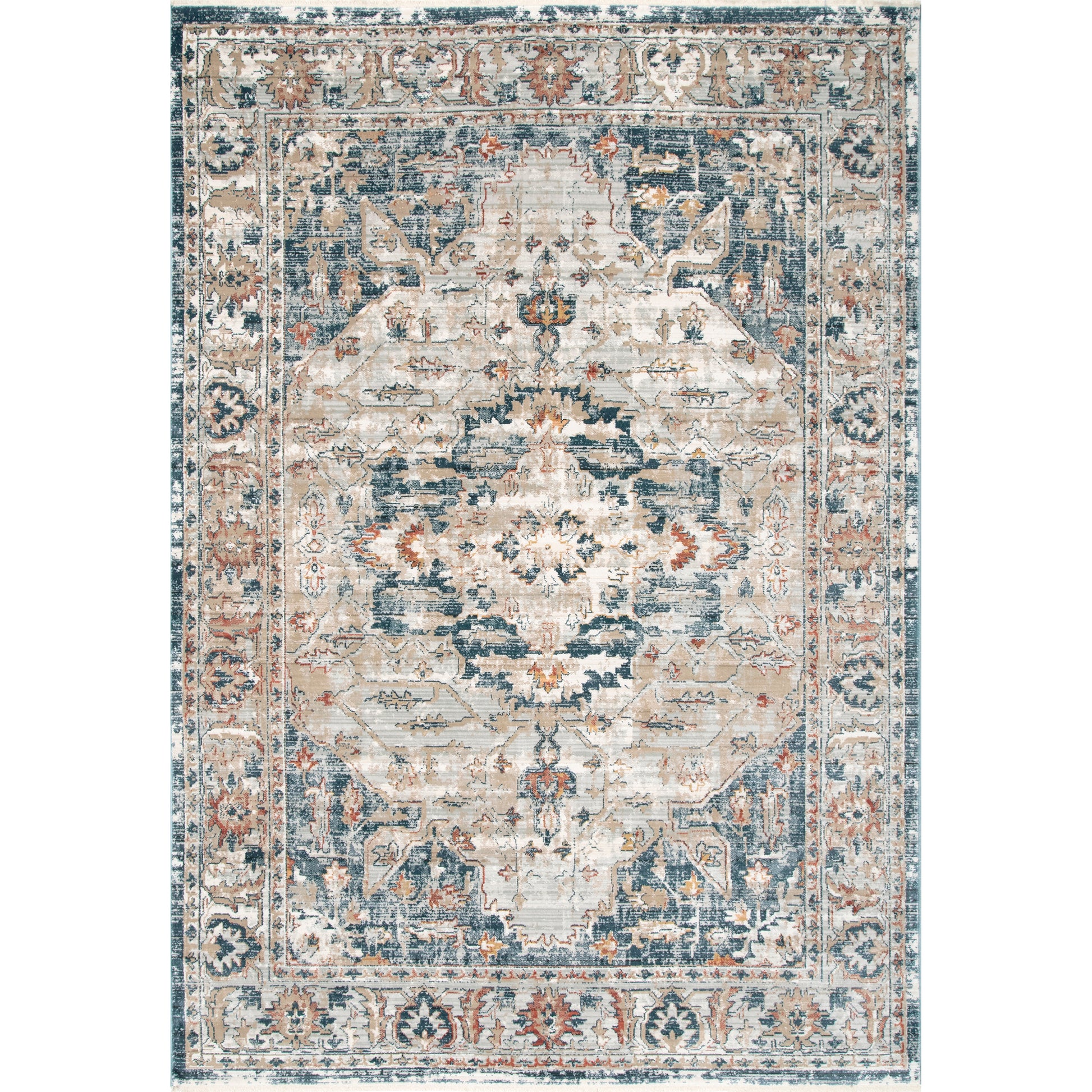 Nuloom Josephine Winged Cartouche Njo2380A Gray Area Rug