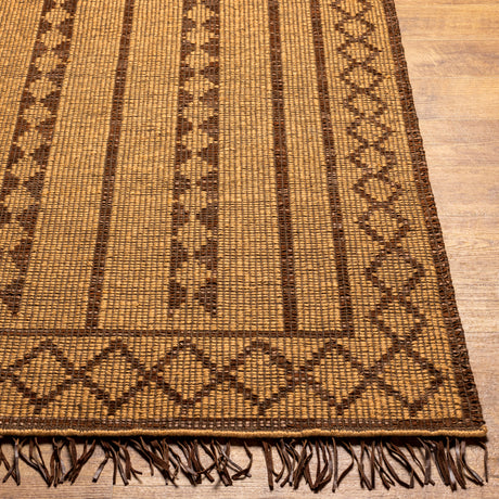 Surya Touareg Tog-2300 Tan, Dark Brown Rug.