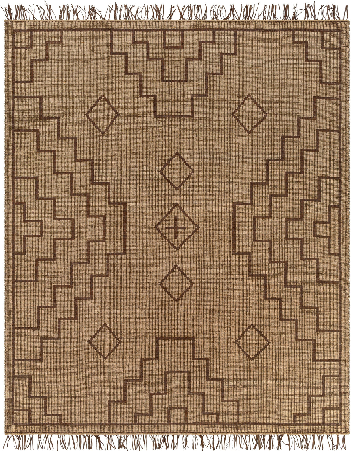Surya Touareg Tog-2301 Tan, Dark Brown Rug.