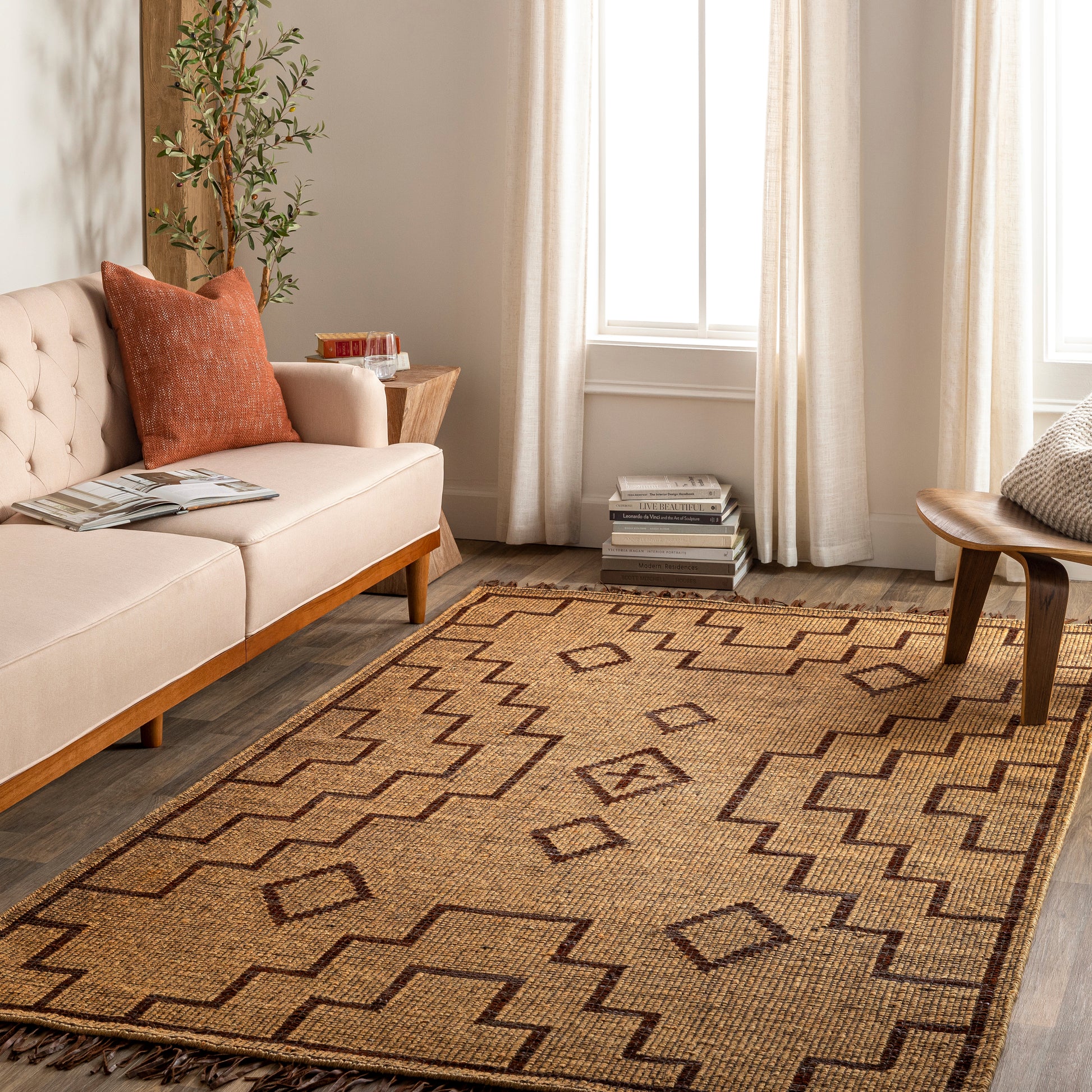 Surya Touareg Tog-2301 Tan, Dark Brown Area Rug