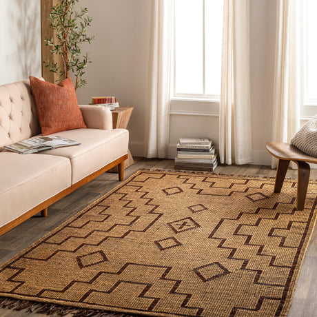 Surya Touareg Tog-2301 Tan, Dark Brown Rug.