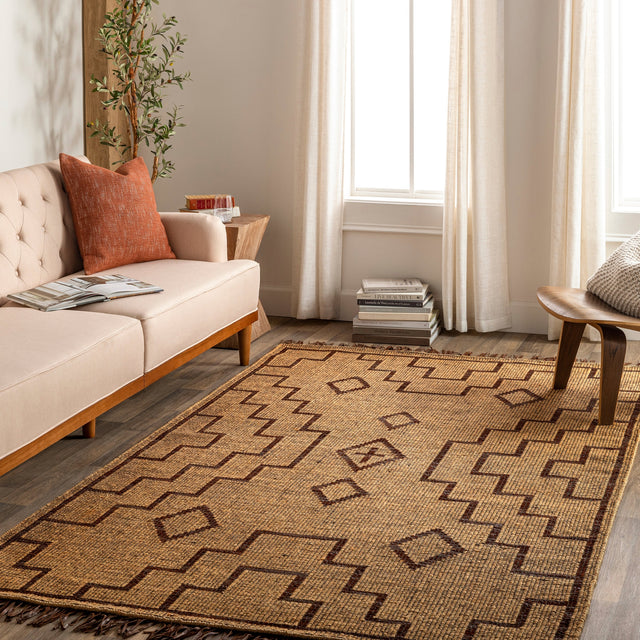 Surya Touareg Tog-2301 Tan, Dark Brown Rug.