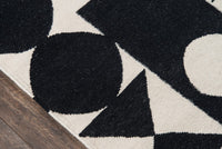 Momeni Novogratz Topanga Roberta Top-3 Black Geometric Area Rug