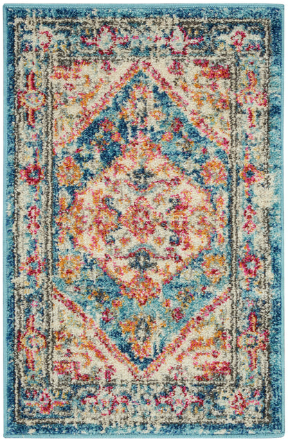 Nourison Passion Psn23 Ivory/Light Blue Area Rug