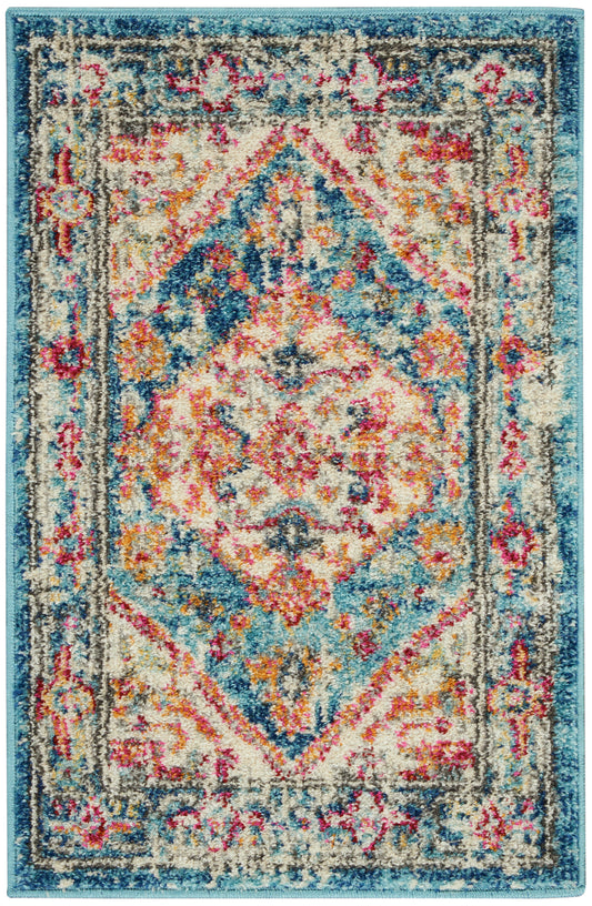 Nourison Passion Psn23 Ivory/Light Blue Area Rug