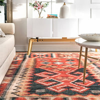 Nuloom Vintage Allison Aztec Nvi3493A Rust Area Rug